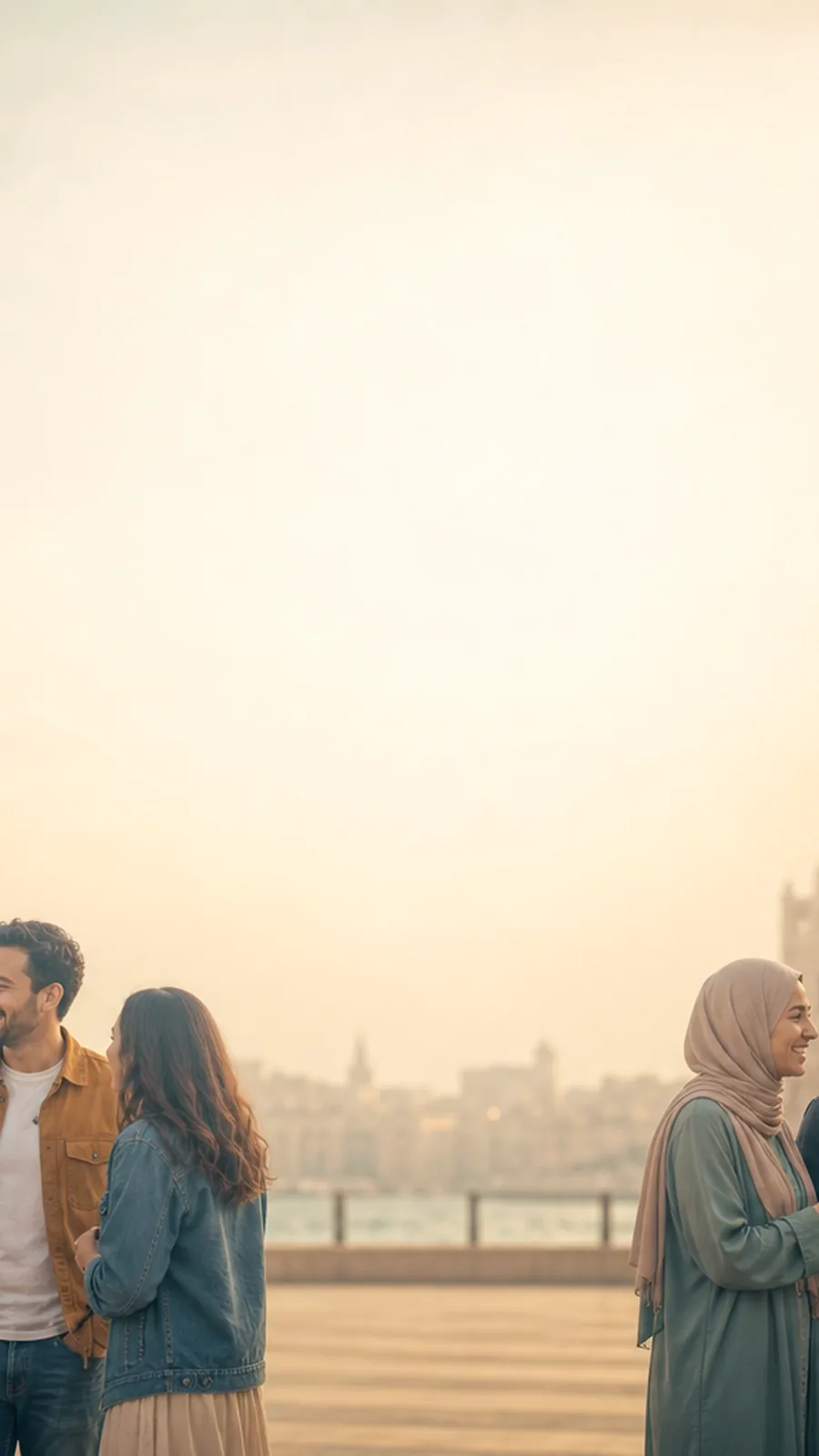 Personas de distintos orígenes compartiendo una conversación amistosa